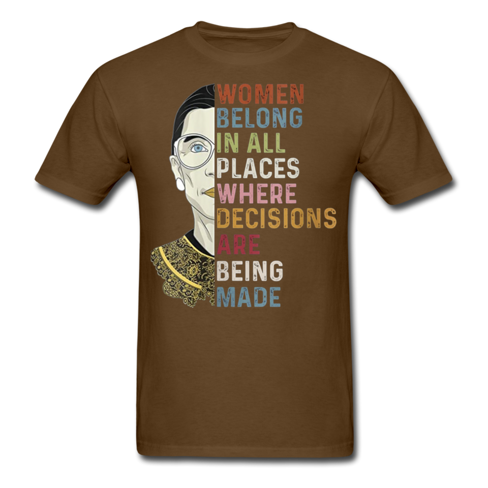 Womens Ruth Bader Ginsburg Women Rgb Tee Shirts Notorious Rbg Tshirt - brown