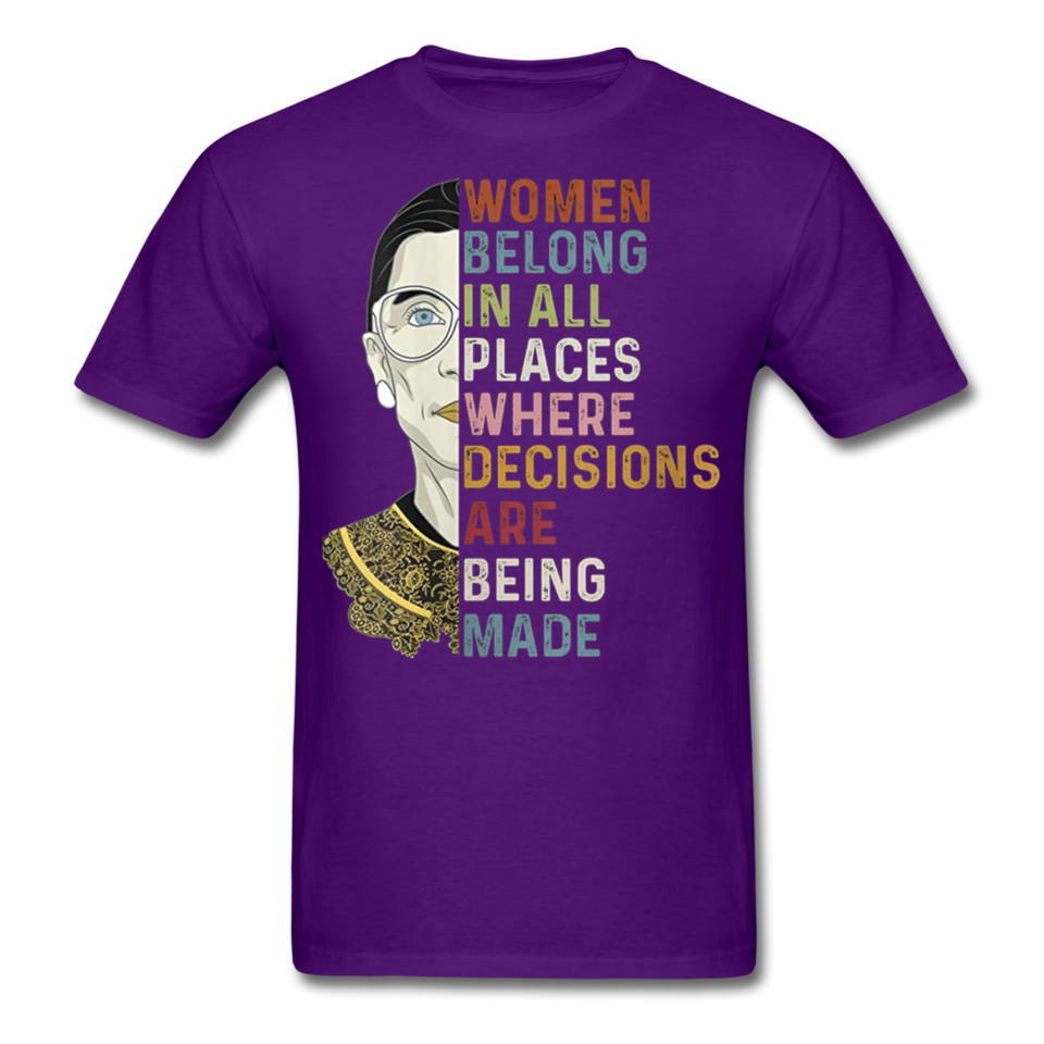 Womens Ruth Bader Ginsburg Women Rgb Tee Shirts Notorious Rbg Tshirt - purple