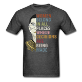 Womens Ruth Bader Ginsburg Women Rgb Tee Shirts Notorious Rbg Tshirt - heather black