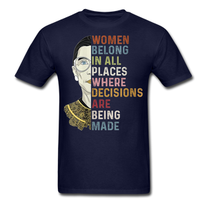 Womens Ruth Bader Ginsburg Women Rgb Tee Shirts Notorious Rbg Tshirt - navy