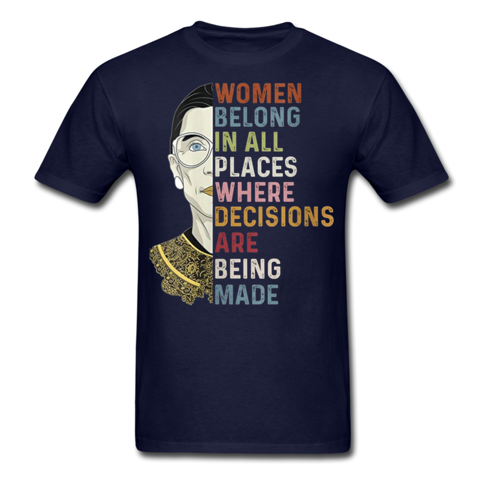 Womens Ruth Bader Ginsburg Women Rgb Tee Shirts Notorious Rbg Tshirt - navy