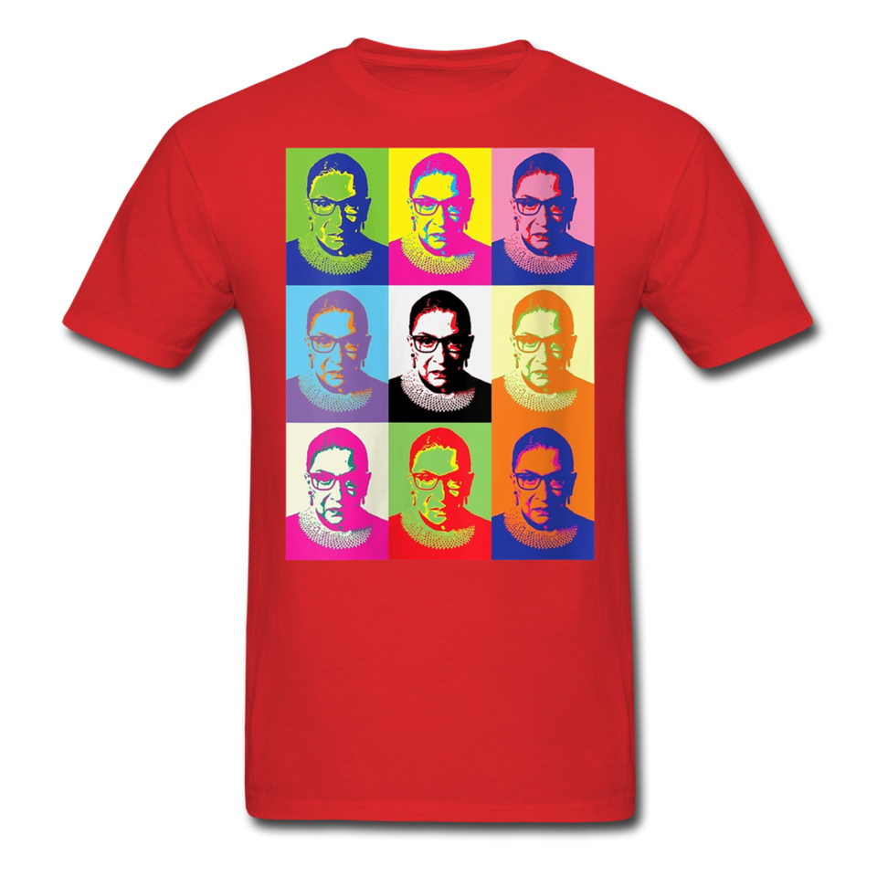 Womens Ruth Bader Ginsburg Women Rgb Tee Shirts Notorious Rbg Tshirt - red