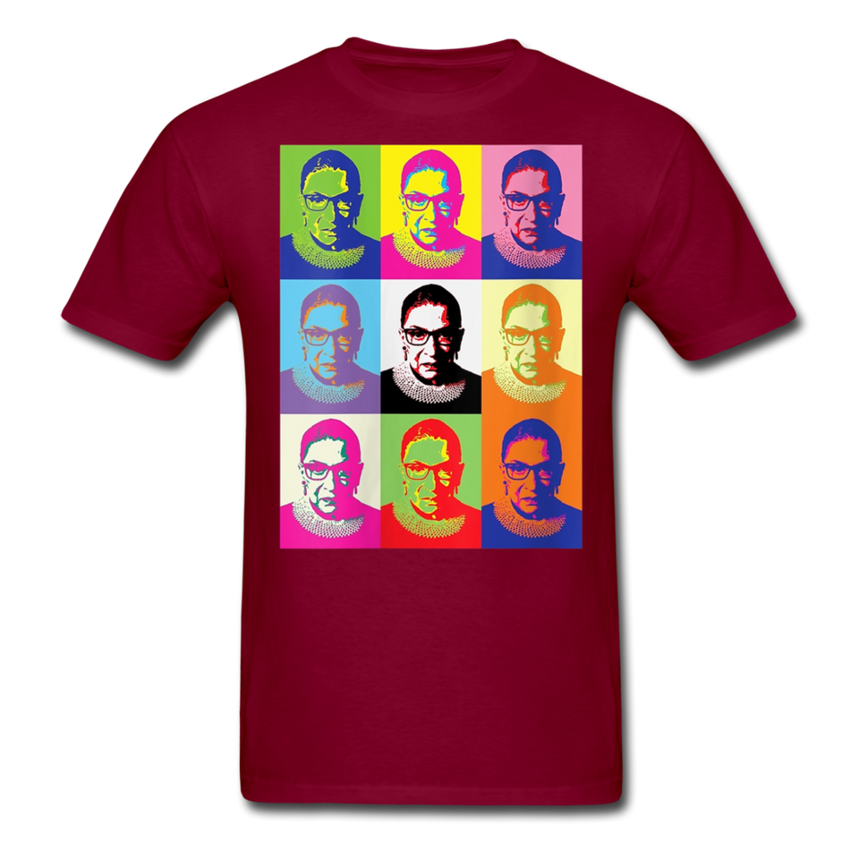 Womens Ruth Bader Ginsburg Women Rgb Tee Shirts Notorious Rbg Tshirt - burgundy
