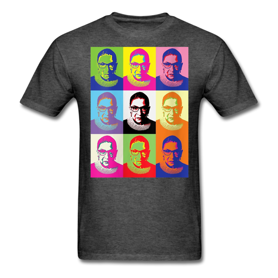 Womens Ruth Bader Ginsburg Women Rgb Tee Shirts Notorious Rbg Tshirt - heather black