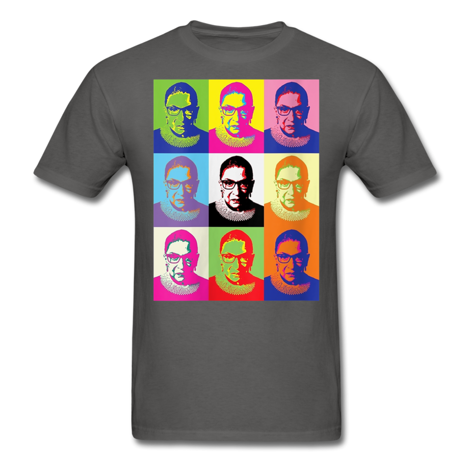 Womens Ruth Bader Ginsburg Women Rgb Tee Shirts Notorious Rbg Tshirt - charcoal
