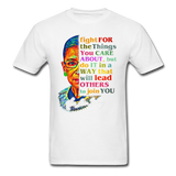 Ruth Bader Ginsburg fan gift Fight for the things you care about RBG T-Shirt - white