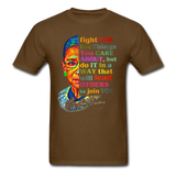 Ruth Bader Ginsburg fan gift Fight for the things you care about RBG T-Shirt - brown
