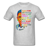 Ruth Bader Ginsburg fan gift Fight for the things you care about RBG T-Shirt - heather gray