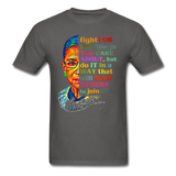 Ruth Bader Ginsburg fan gift Fight for the things you care about RBG T-Shirt - charcoal