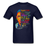Ruth Bader Ginsburg fan gift Fight for the things you care about RBG T-Shirt - navy
