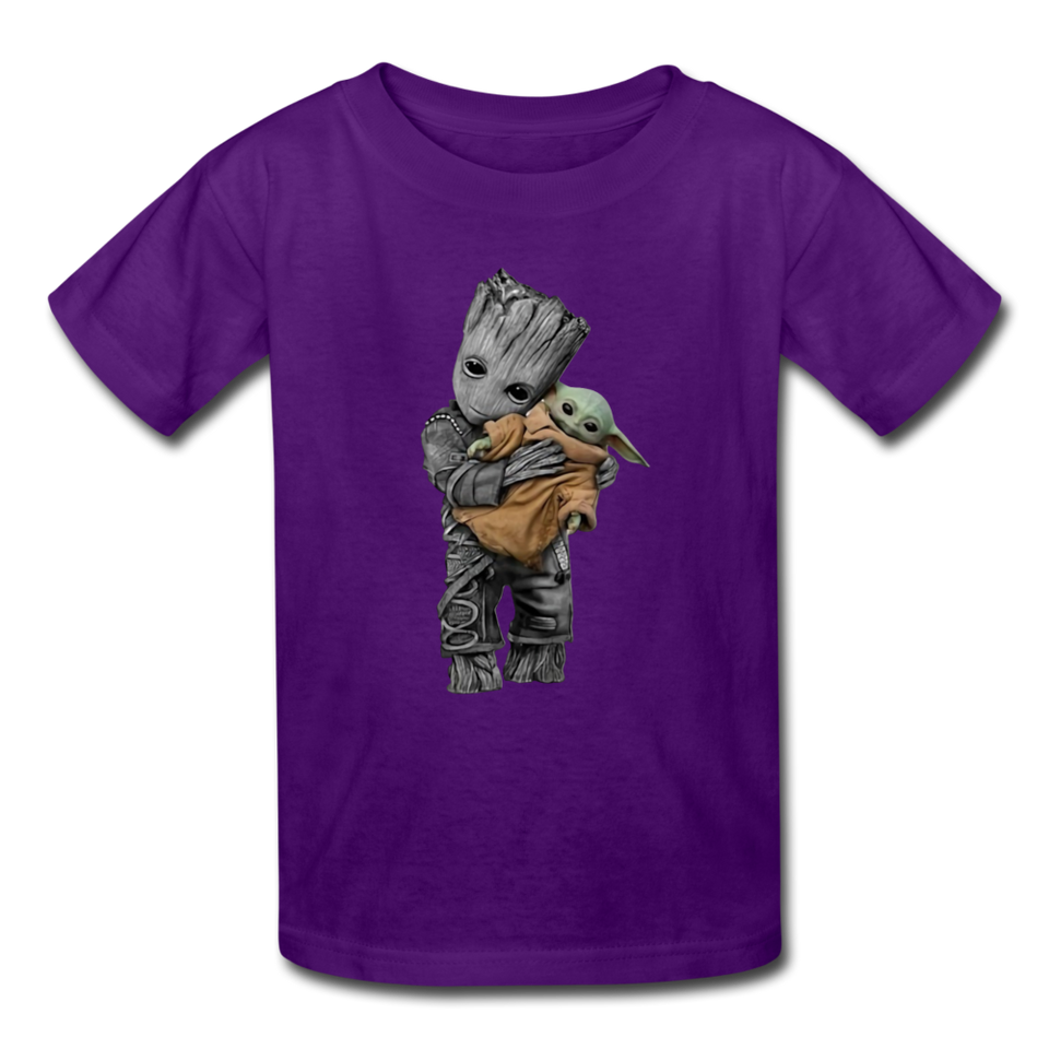 Baby Groot Hugging baby Youth / Kids' T-Shirt - purple
