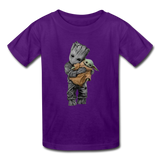 Baby Groot Hugging baby Youth / Kids' T-Shirt - purple