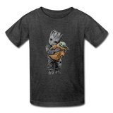 Baby Groot Hugging baby Youth / Kids' T-Shirt - heather black