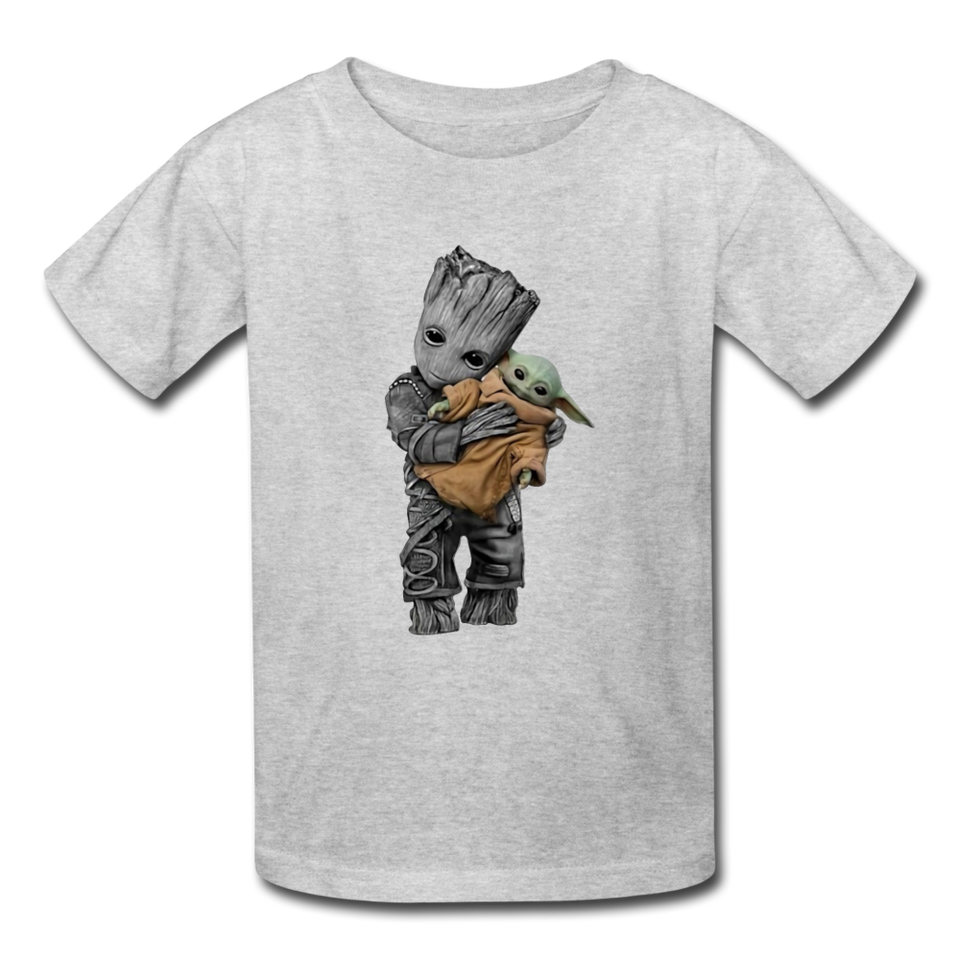 Baby Groot Hugging baby Youth / Kids' T-Shirt - heather gray