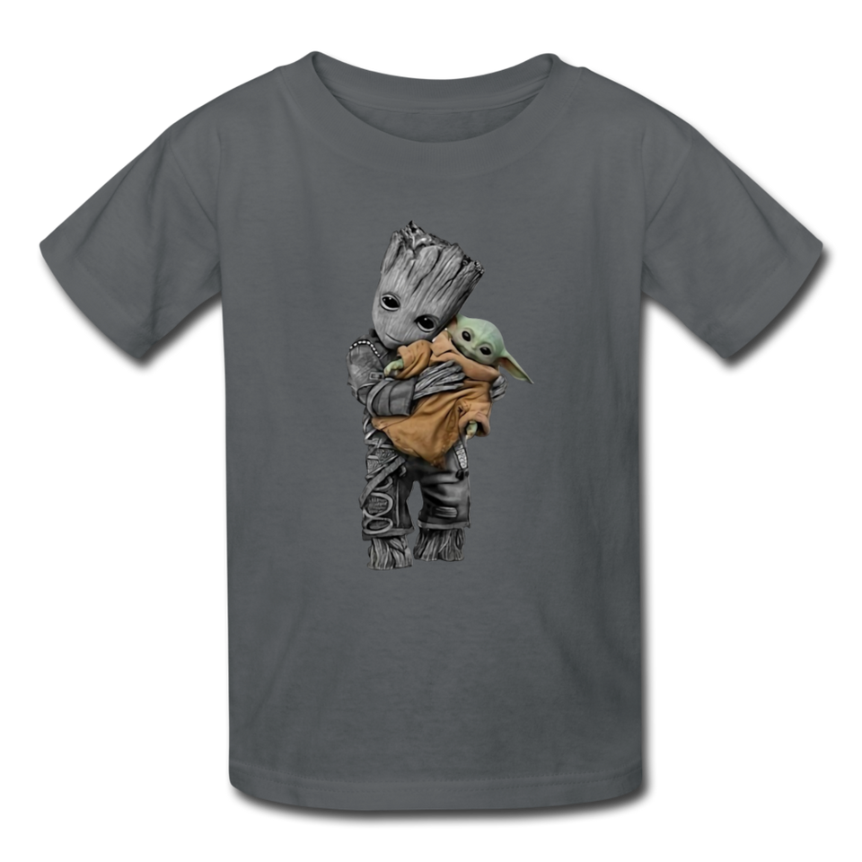 Baby Groot Hugging baby Youth / Kids' T-Shirt - charcoal