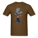 Baby Groot hugging baby Unisex Classic Adult T-Shirt - brown