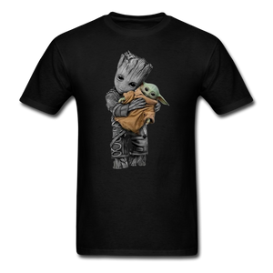Baby Groot hugging baby Unisex Classic Adult T-Shirt - black