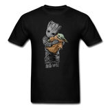 Baby Groot hugging baby Unisex Classic Adult T-Shirt - black