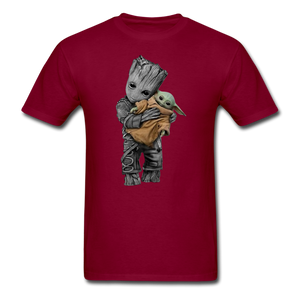 Baby Groot hugging baby Unisex Classic Adult T-Shirt - burgundy