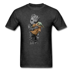 Baby Groot hugging baby Unisex Classic Adult T-Shirt - heather black