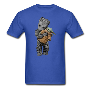 Baby Groot hugging baby Unisex Classic Adult T-Shirt - royal blue
