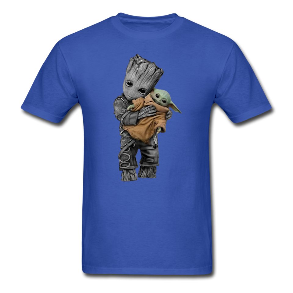 Baby Groot hugging baby Unisex Classic Adult T-Shirt - royal blue