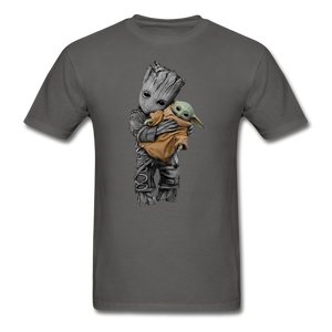 Baby Groot hugging baby Unisex Classic Adult T-Shirt - charcoal