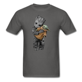 Baby Groot hugging baby Unisex Classic Adult T-Shirt - charcoal