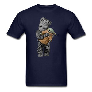 Baby Groot hugging baby Unisex Classic Adult T-Shirt - navy