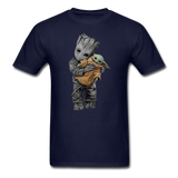 Baby Groot hugging baby Unisex Classic Adult T-Shirt - navy
