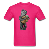 Baby Groot hugging baby Unisex Classic Adult T-Shirt - fuchsia