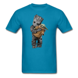 Baby Groot hugging baby Unisex Classic Adult T-Shirt - turquoise