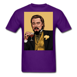 Leonardo DiCaprio Shirt Django Unchained Funny Meme T-Shirt S-6XL - purple