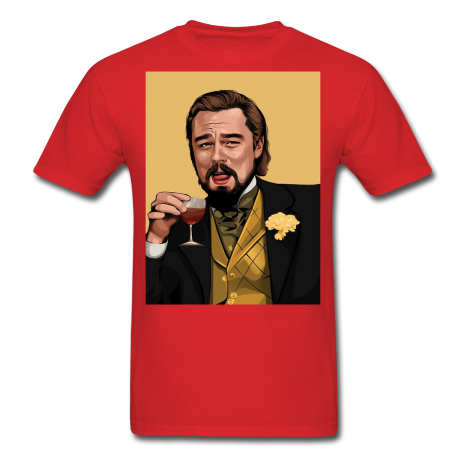 Leonardo DiCaprio Shirt Django Unchained Funny Meme T-Shirt S-6XL - red