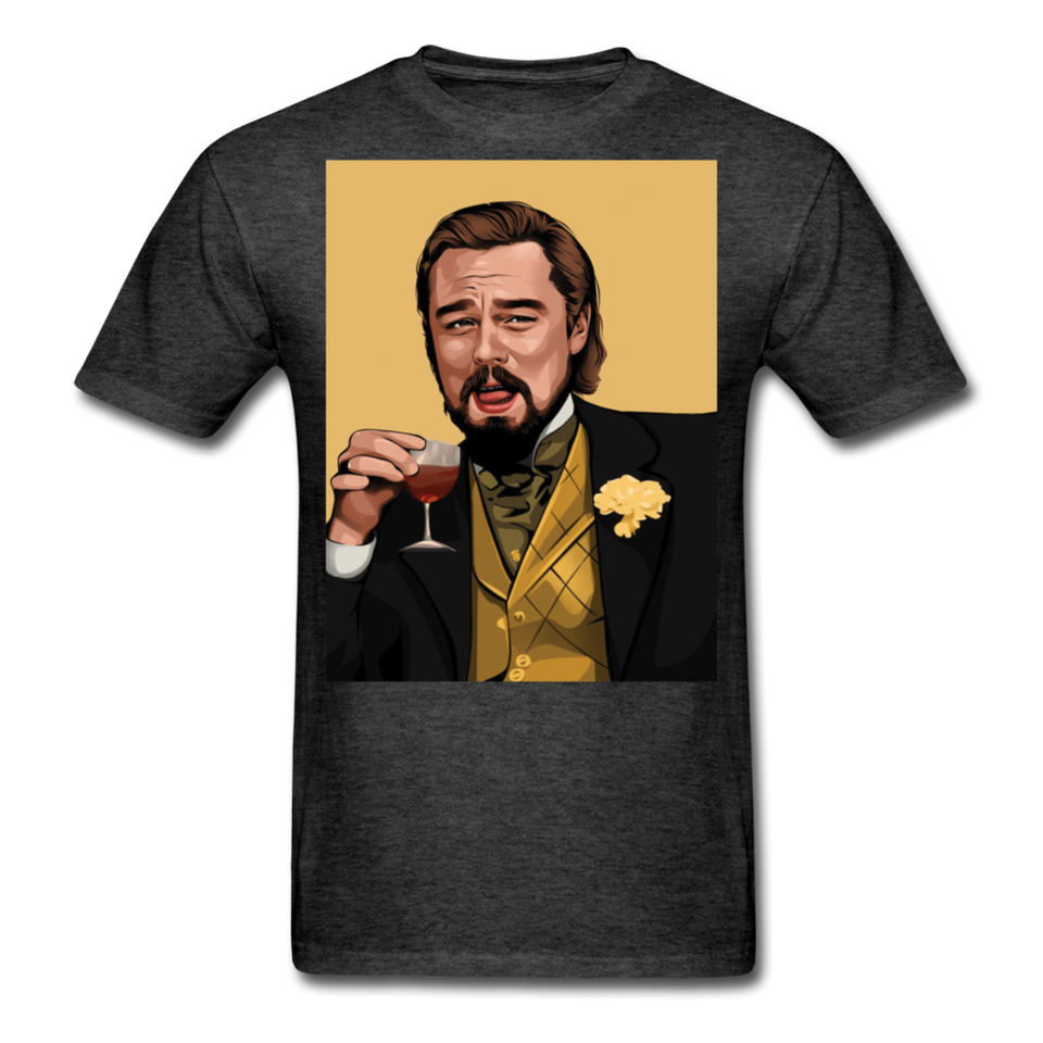 Leonardo DiCaprio Shirt Django Unchained Funny Meme T-Shirt S-6XL - heather black