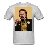 Leonardo DiCaprio Shirt Django Unchained Funny Meme T-Shirt S-6XL - heather gray