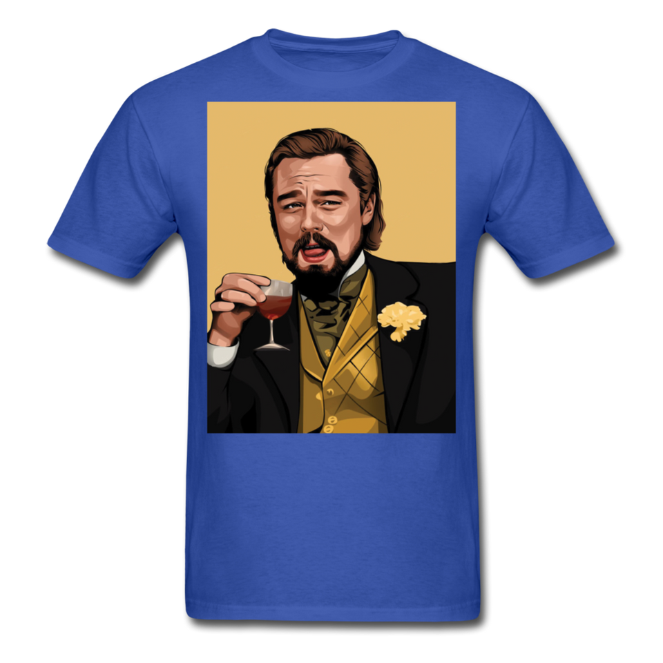 Leonardo DiCaprio Shirt Django Unchained Funny Meme T-Shirt S-6XL - royal blue