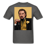 Leonardo DiCaprio Shirt Django Unchained Funny Meme T-Shirt S-6XL - charcoal