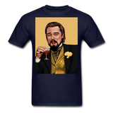 Leonardo DiCaprio Shirt Django Unchained Funny Meme T-Shirt S-6XL - navy