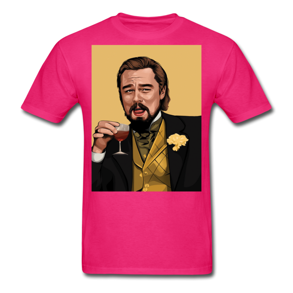 Leonardo DiCaprio Shirt Django Unchained Funny Meme T-Shirt S-6XL - fuchsia