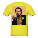 Leonardo DiCaprio Shirt Django Unchained Funny Meme T-Shirt S-6XL - yellow