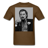 Leonardo DiCaprio Shirt Django Unchained Funny Meme T-Shirt S-6XL - brown