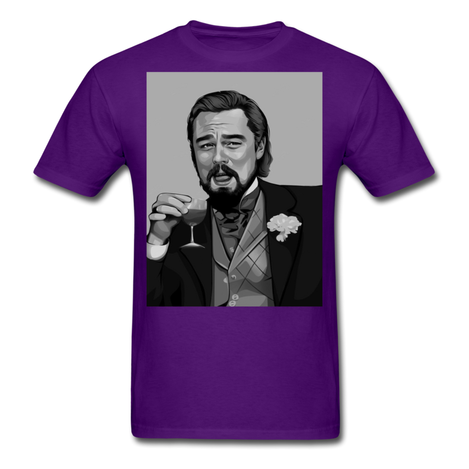 Leonardo DiCaprio Shirt Django Unchained Funny Meme T-Shirt S-6XL - purple