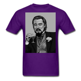 Leonardo DiCaprio Shirt Django Unchained Funny Meme T-Shirt S-6XL - purple