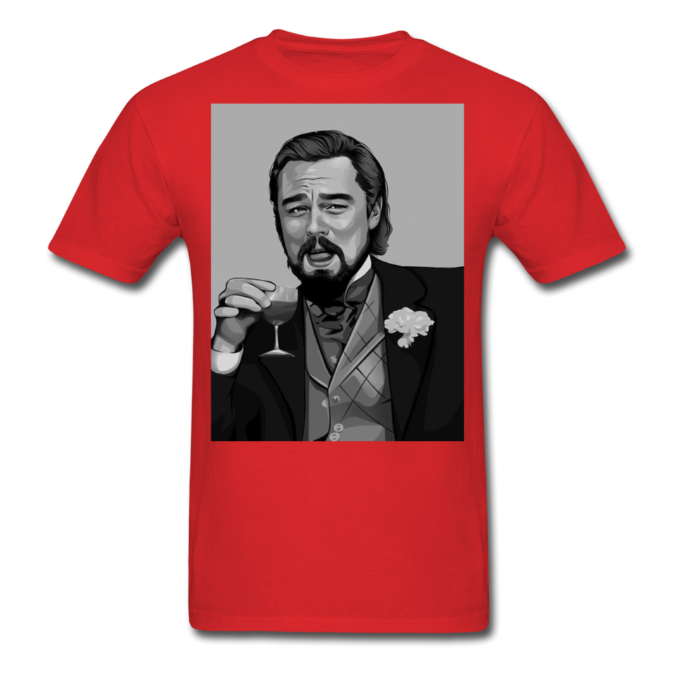 Leonardo DiCaprio Shirt Django Unchained Funny Meme T-Shirt S-6XL - red