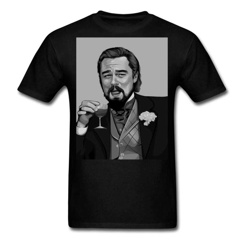 Leonardo DiCaprio Shirt Django Unchained Funny Meme T-Shirt S-6XL - black