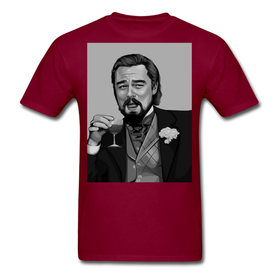 Leonardo DiCaprio Shirt Django Unchained Funny Meme T-Shirt S-6XL - burgundy