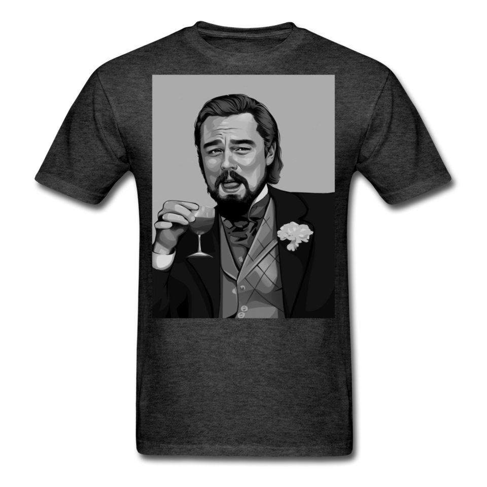 Leonardo DiCaprio Shirt Django Unchained Funny Meme T-Shirt S-6XL - heather black
