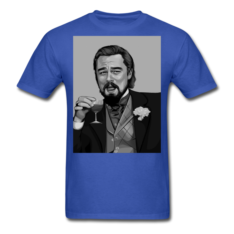 Leonardo DiCaprio Shirt Django Unchained Funny Meme T-Shirt S-6XL - royal blue