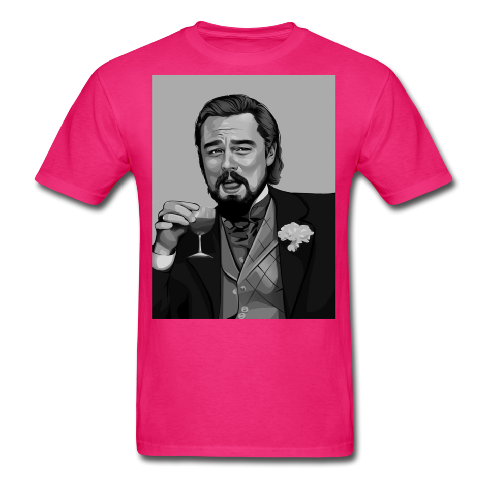 Leonardo DiCaprio Shirt Django Unchained Funny Meme T-Shirt S-6XL - fuchsia